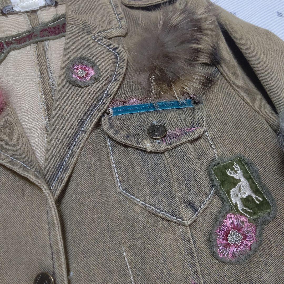 花等のモチーフ付きカジュアルジャケット イタリア製 TricotChic