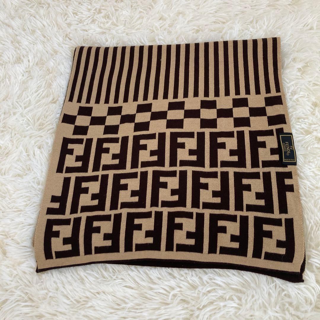 FENDI フェンディ マフラー ズッカ ペカン柄 ストール