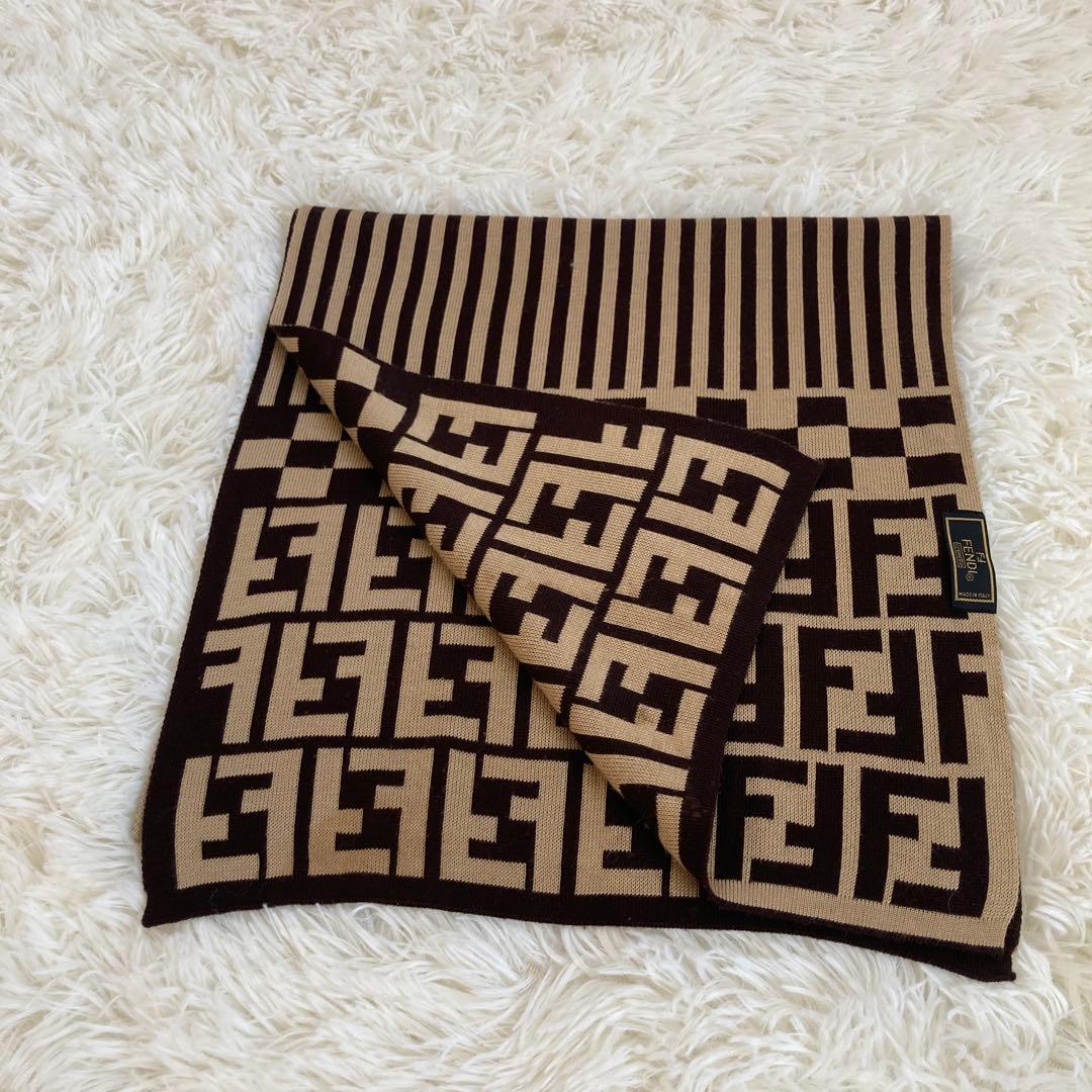 FENDI フェンディ マフラー ズッカ ペカン柄 ストール