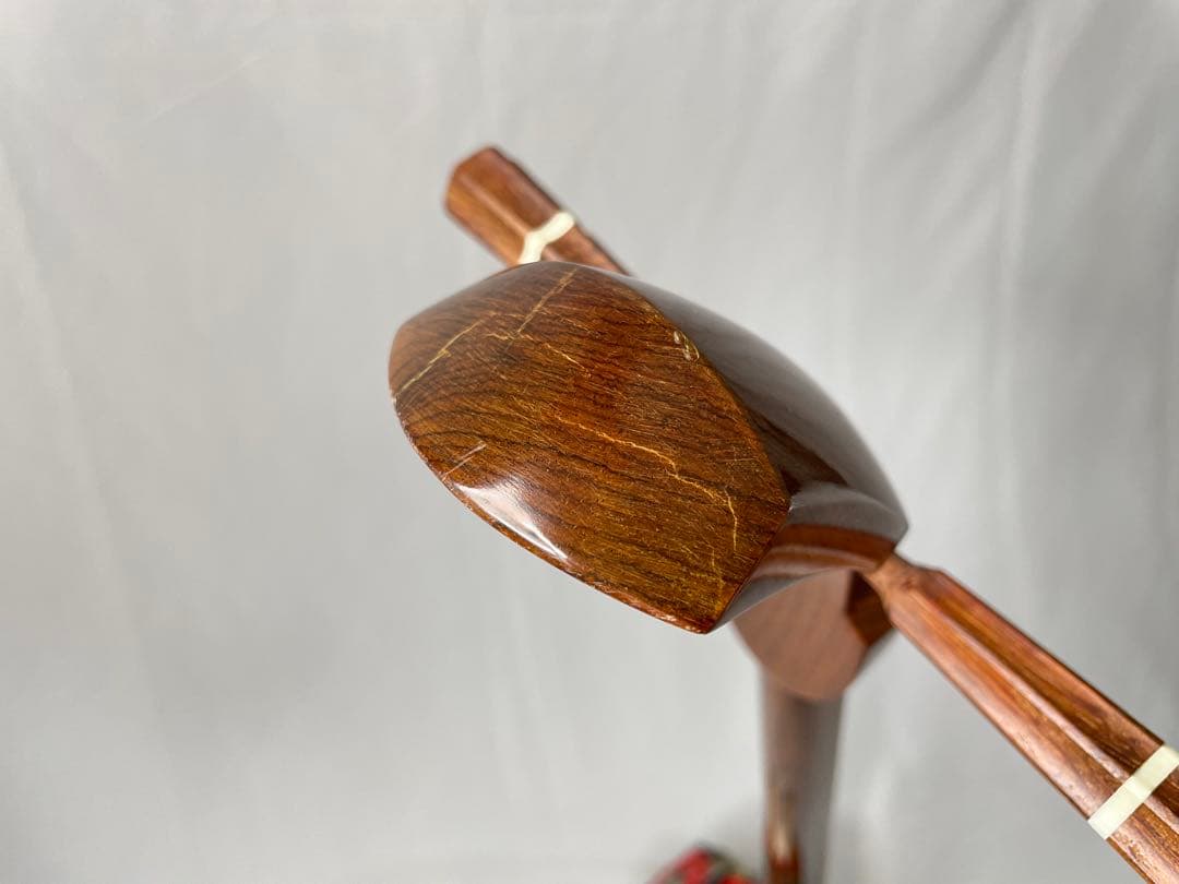 宮古木工芸 本皮1枚貼り/けやき棹 三線 与儀栄功作