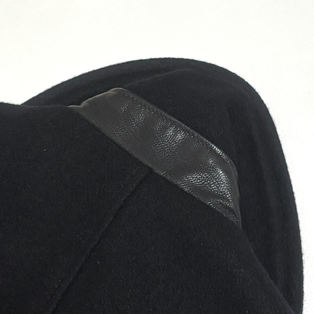 希少 Schott ピーコート USA製 レザーパイピング 40 L 黒 赤