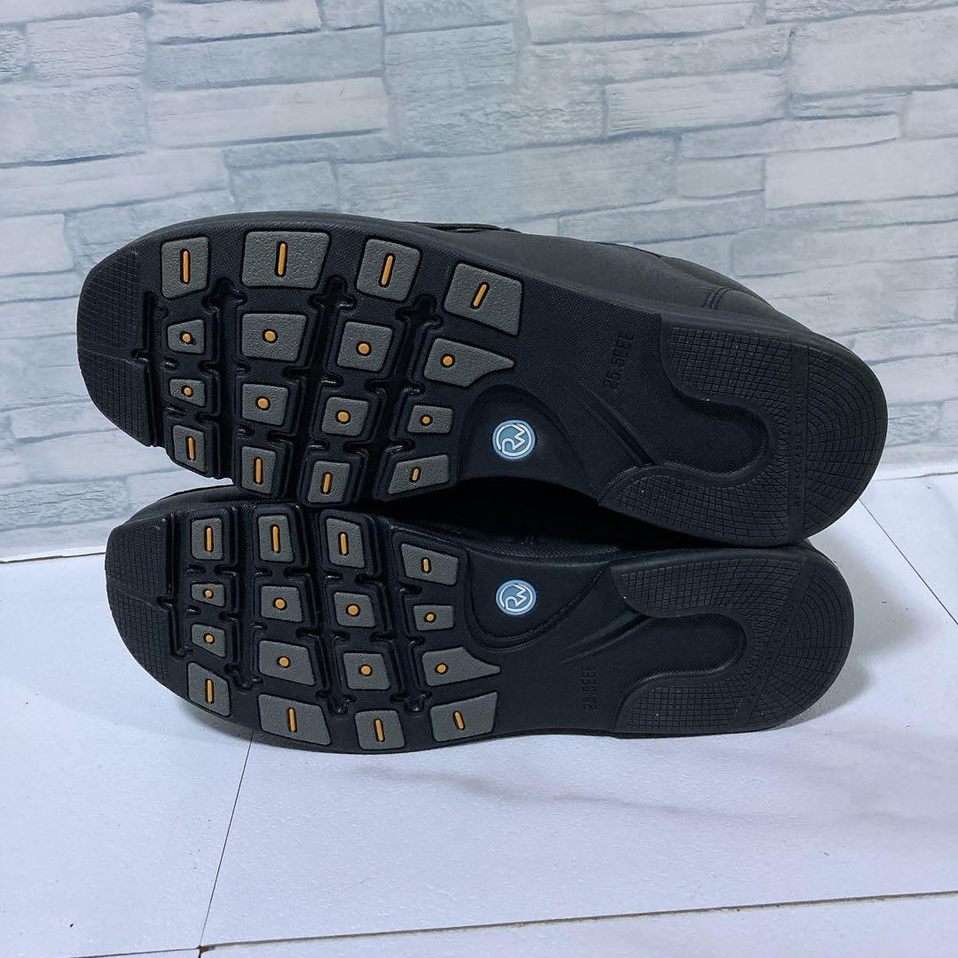 新品タグ REGAL リーガルウォーカー 革靴 モカシン 軽量 黒 25.5