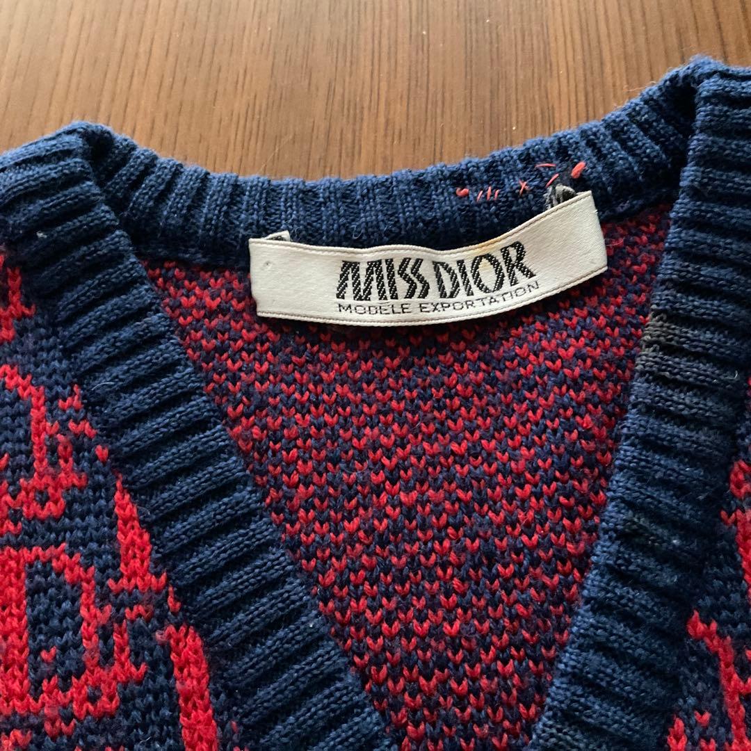 MISS DIOR毛100％ベスト　ビンテージ❣️