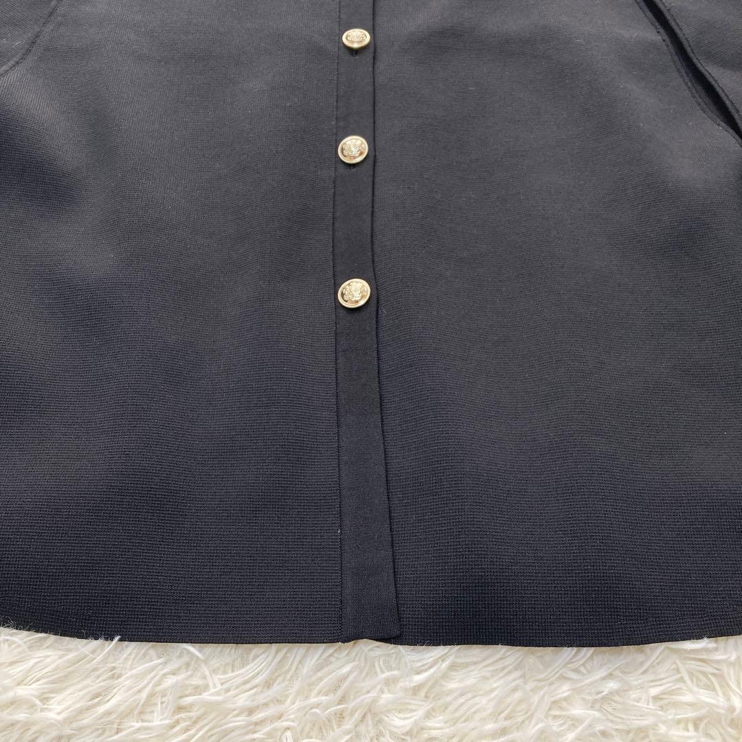 UNITED ARROWS ケープ カーディガン 金ボタン タキマキ ブラック