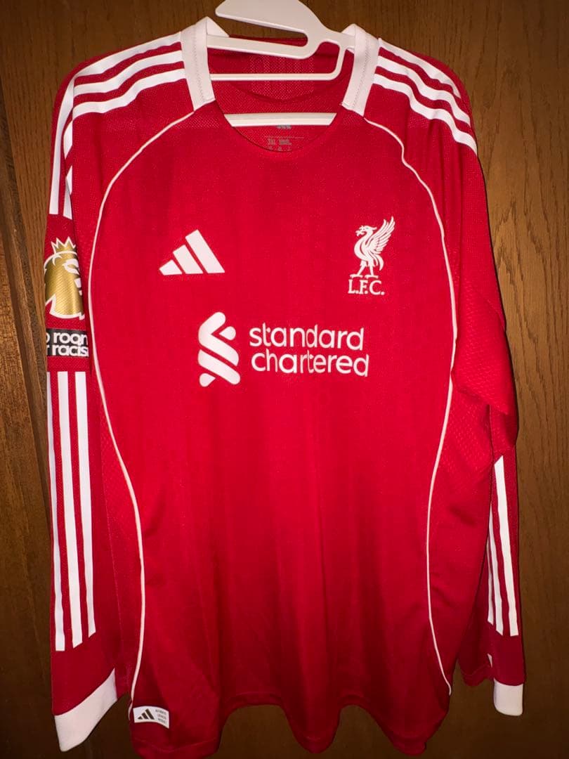 リヴァプール 25-26 オーセンティック長袖ユニ2XL No Name