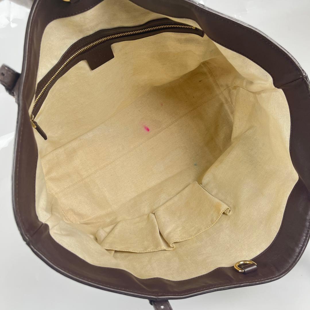 【極美品】GUCCI グッチ GGスプリーム GGプラス トートバッグ ブラウン