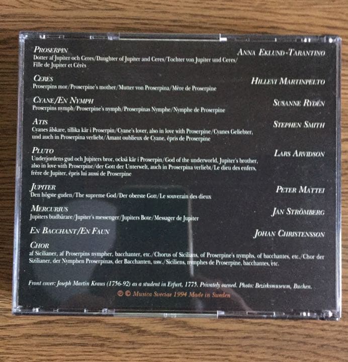 クラウス：オペラ「プロセルピン」（２枚組）