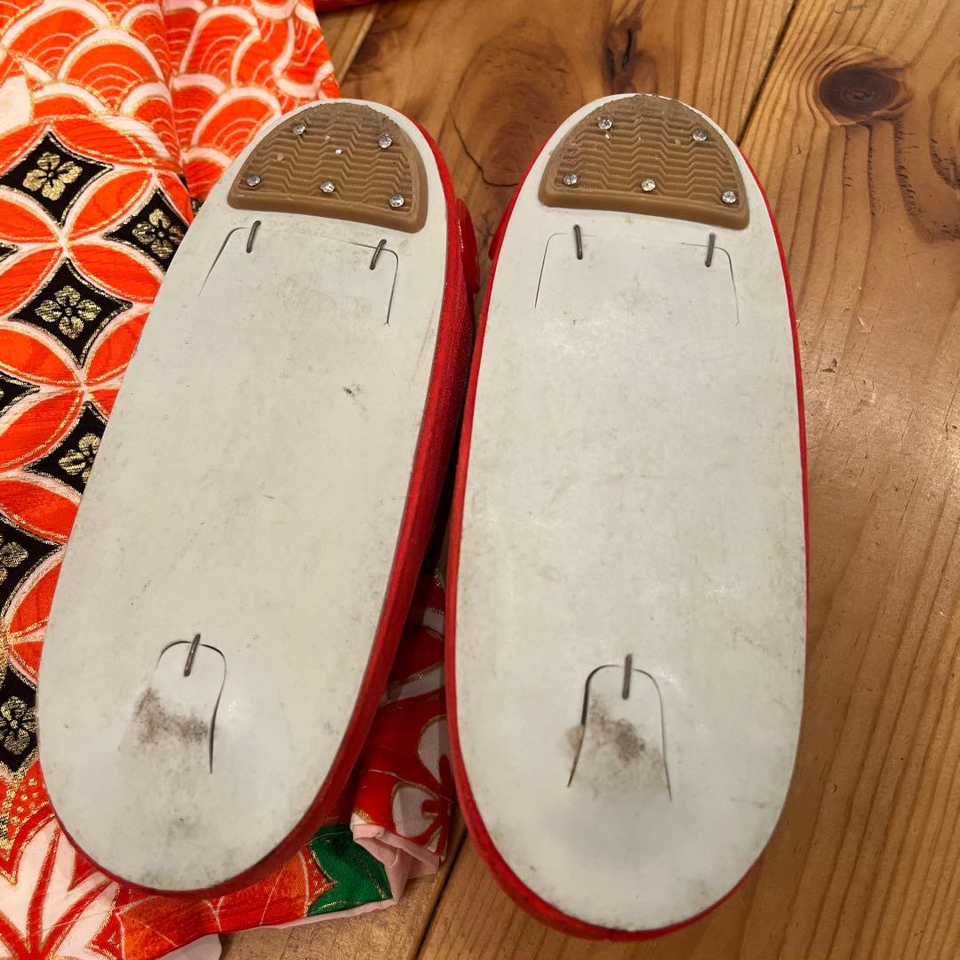 七五三 3歳 女の子 被布コートセット レトロモダン 赤系 花柄 フルセット