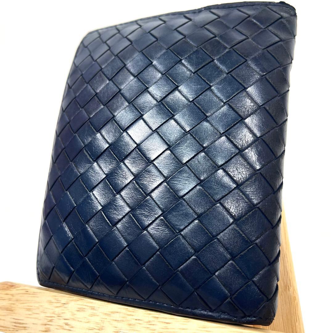 ボッテガヴェネタ　二つ折り財布　イントレチャート　コンパクト　レザー　付属付き