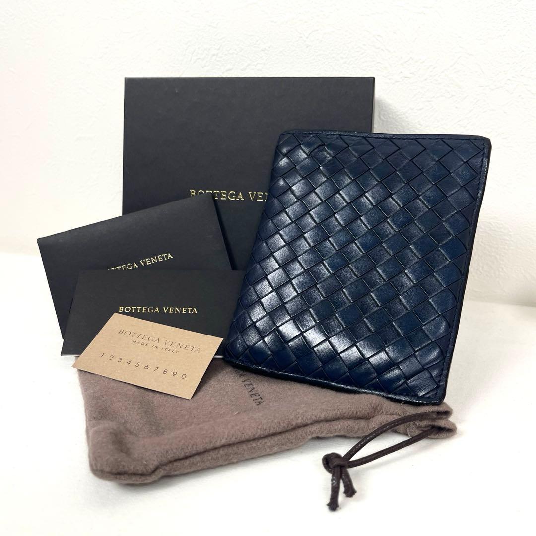 ボッテガヴェネタ　二つ折り財布　イントレチャート　コンパクト　レザー　付属付き
