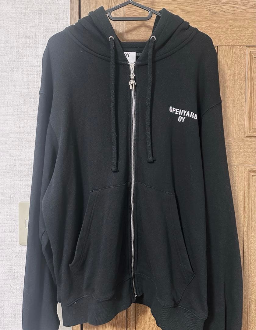 OY モザイクオードリーフーディージップアップ ブラック S