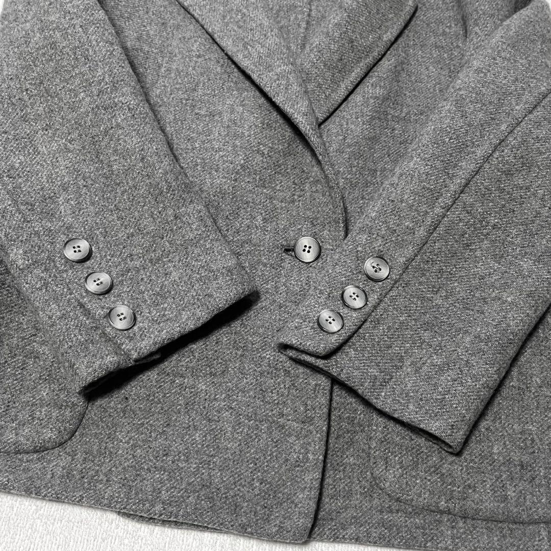 美品 ヘルノ HERNO イタリアウール テーラード ジャケット 44 グレー