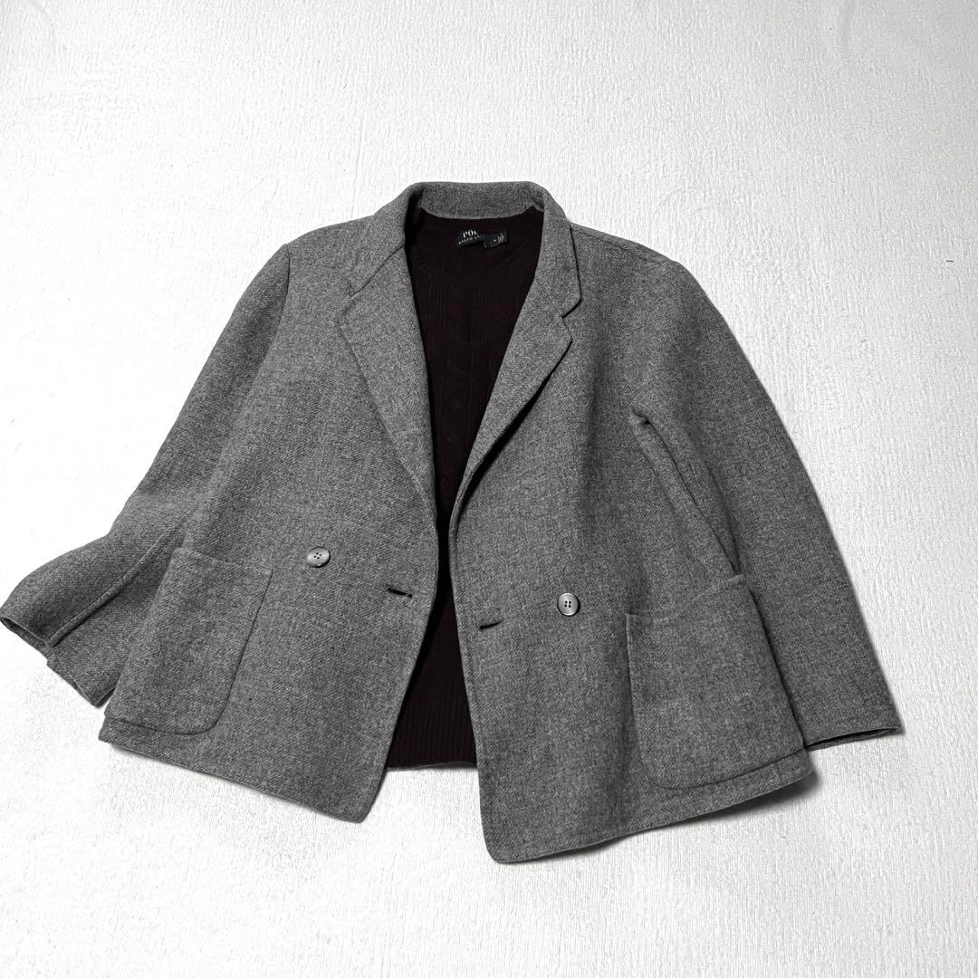 美品 ヘルノ HERNO イタリアウール テーラード ジャケット 44 グレー