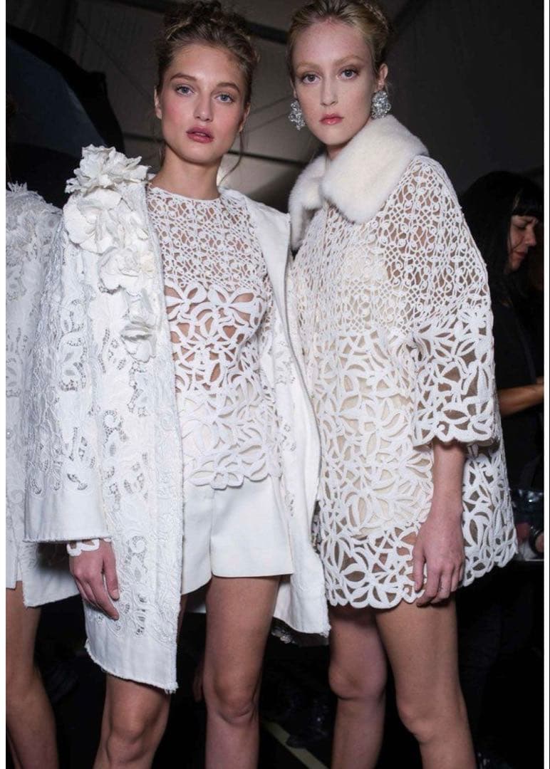 ermanno scervino レース　キャンバス　スプリングコート