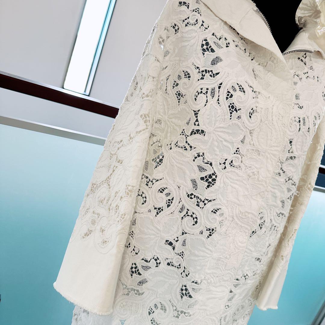 ermanno scervino レース　キャンバス　スプリングコート