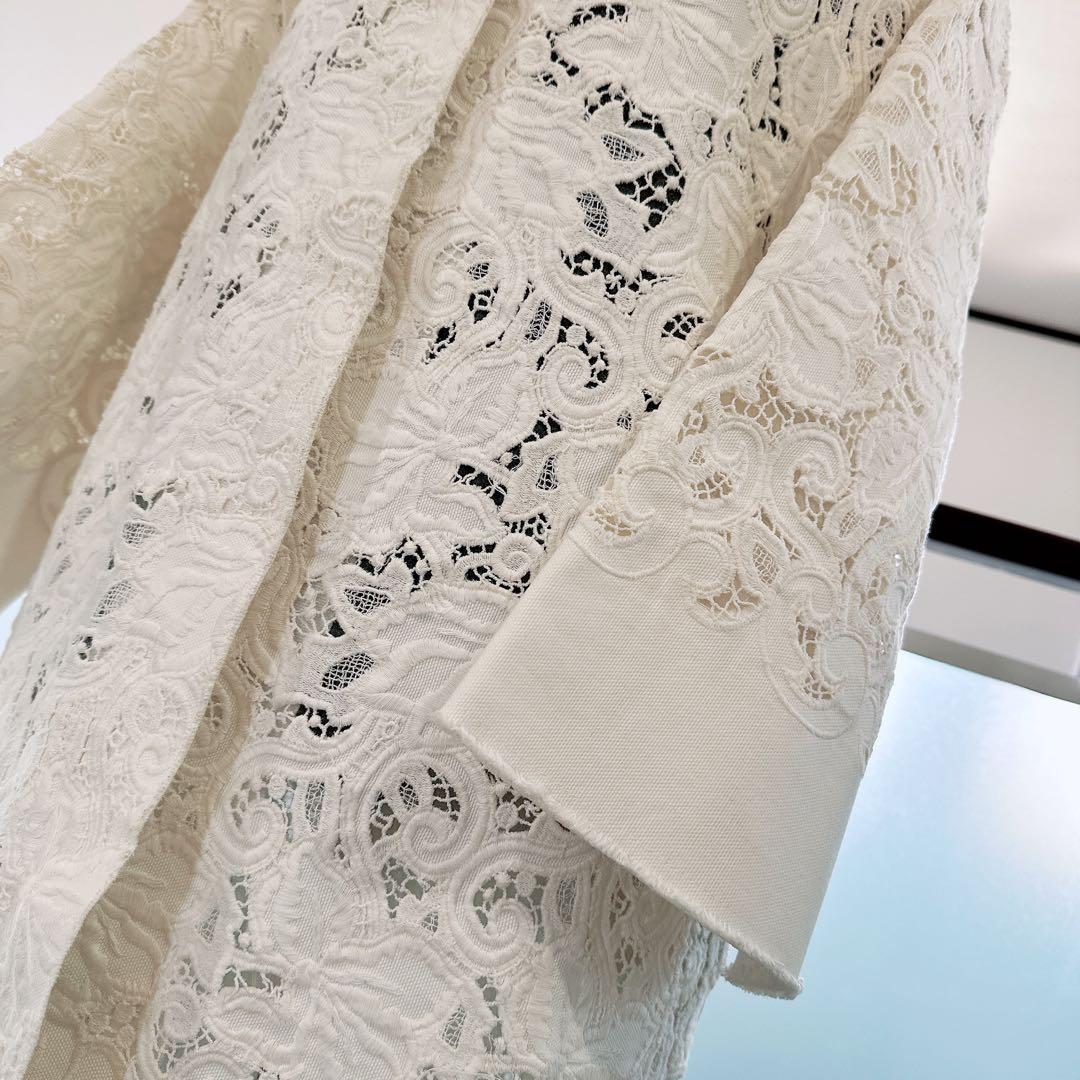 ermanno scervino レース　キャンバス　スプリングコート