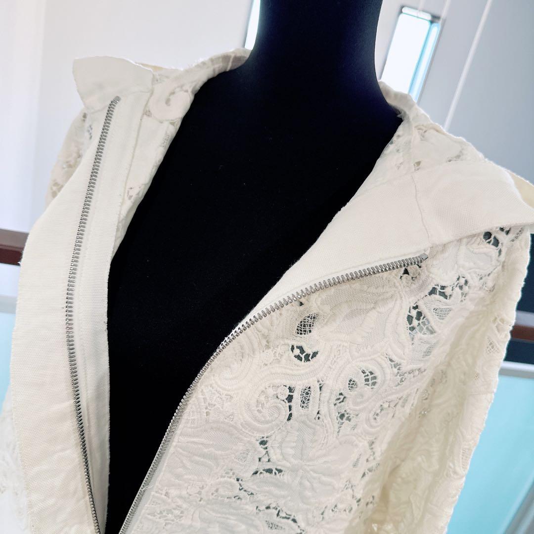 ermanno scervino レース　キャンバス　スプリングコート