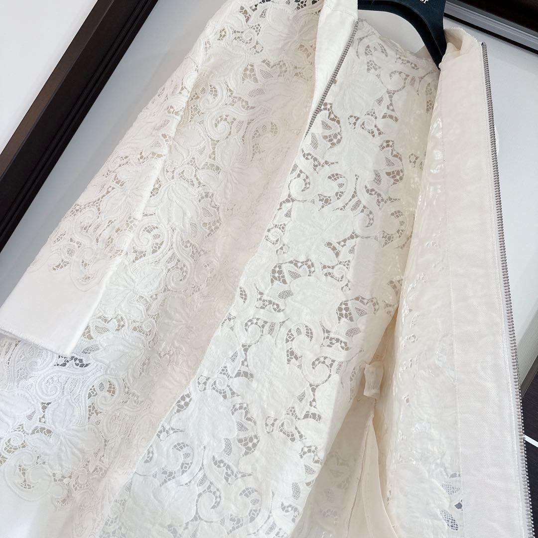 ermanno scervino レース　キャンバス　スプリングコート