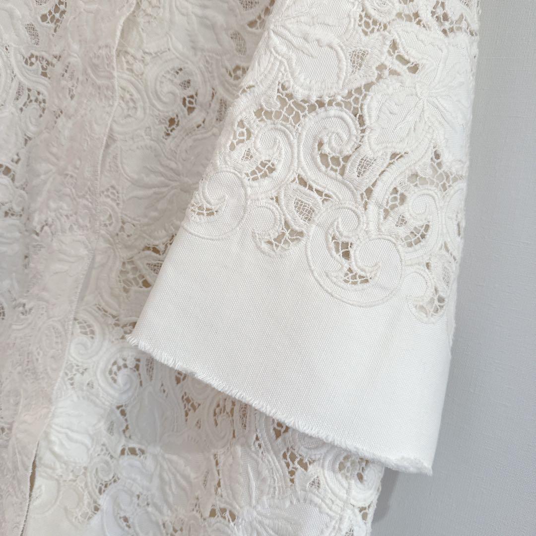 ermanno scervino レース　キャンバス　スプリングコート