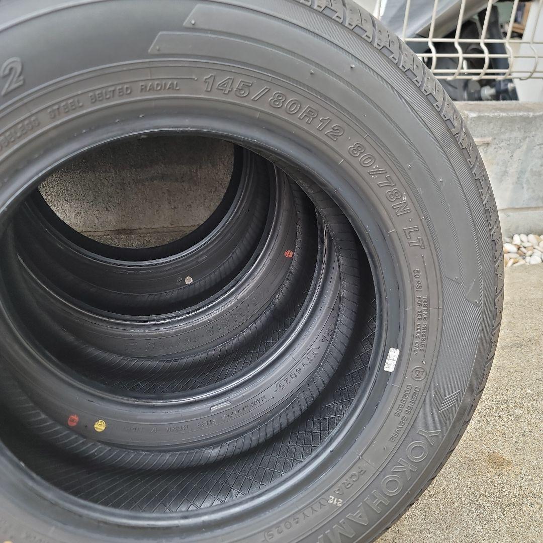 ヨコハマ　145/80R12 タイヤ4本　2025年10月製造