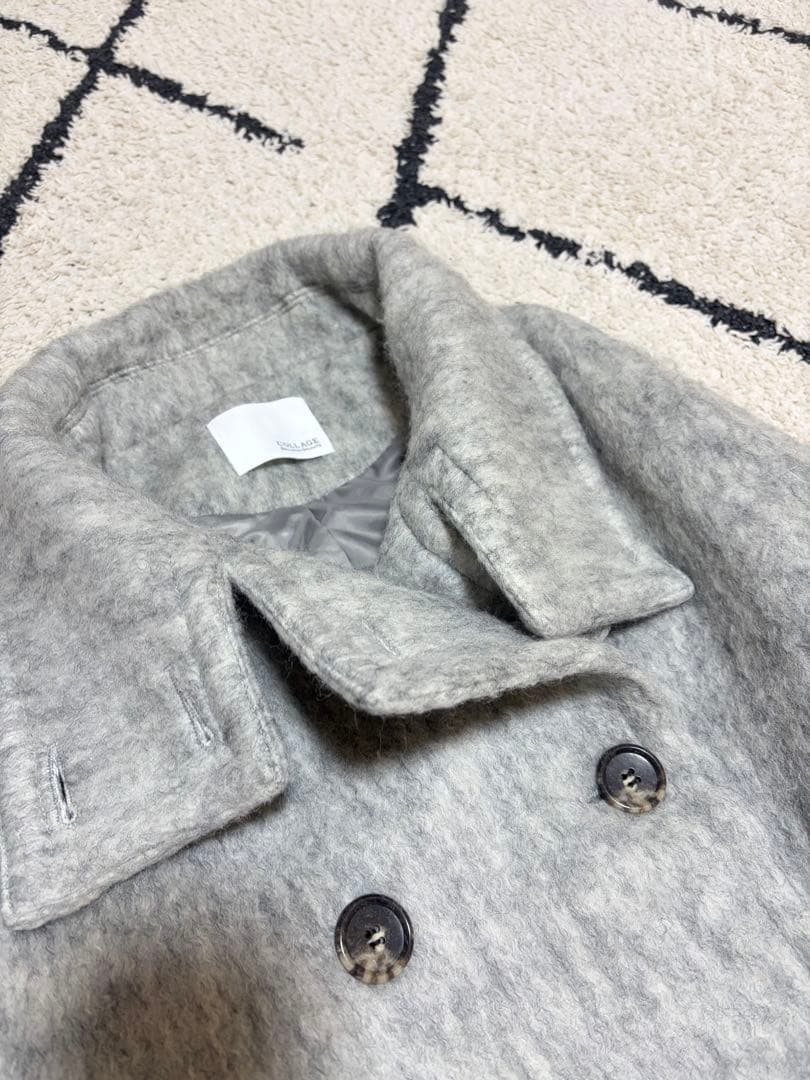 【超美品】コラージュ　ガリャルダガランテ　シャギーコート　ライトグレー
