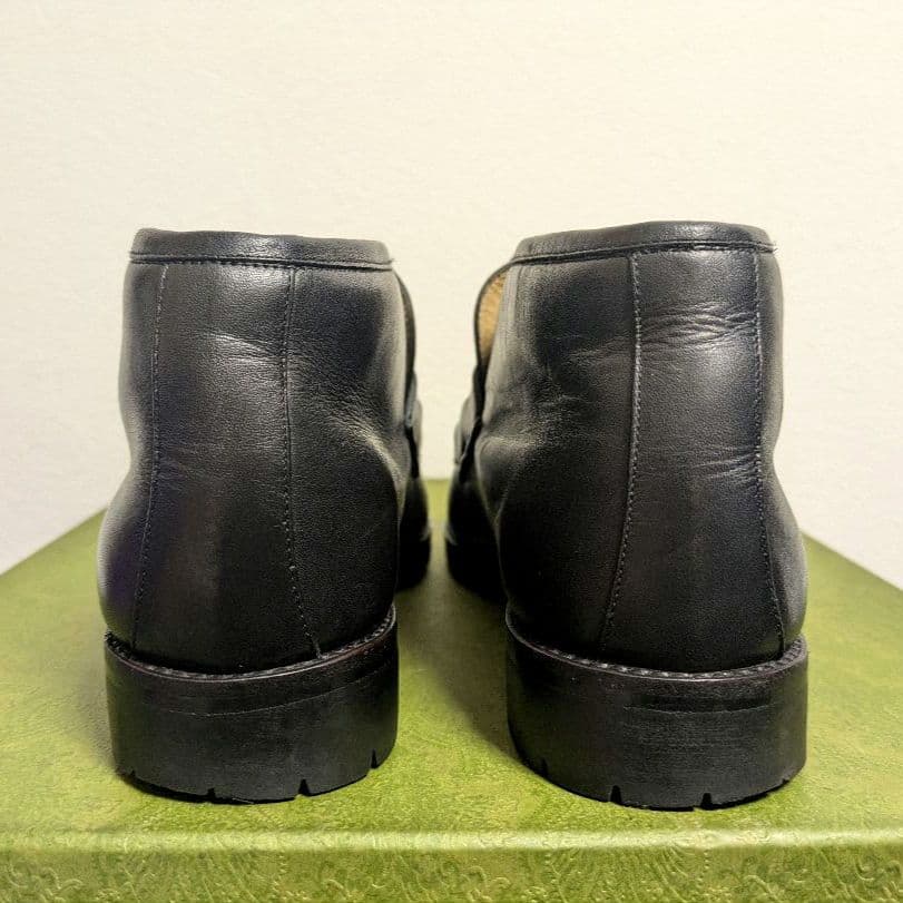 美品　GUCCI　ホースビットローファー　アンクルブーツ　ヴィンテージ　黒　39