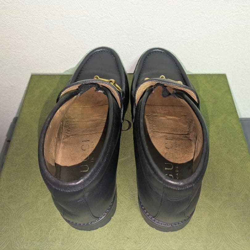 美品　GUCCI　ホースビットローファー　アンクルブーツ　ヴィンテージ　黒　39