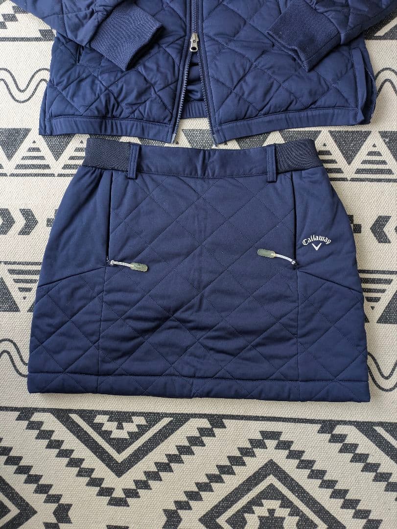 Callaway ネイビー キルティングジャケットとスカートセット
