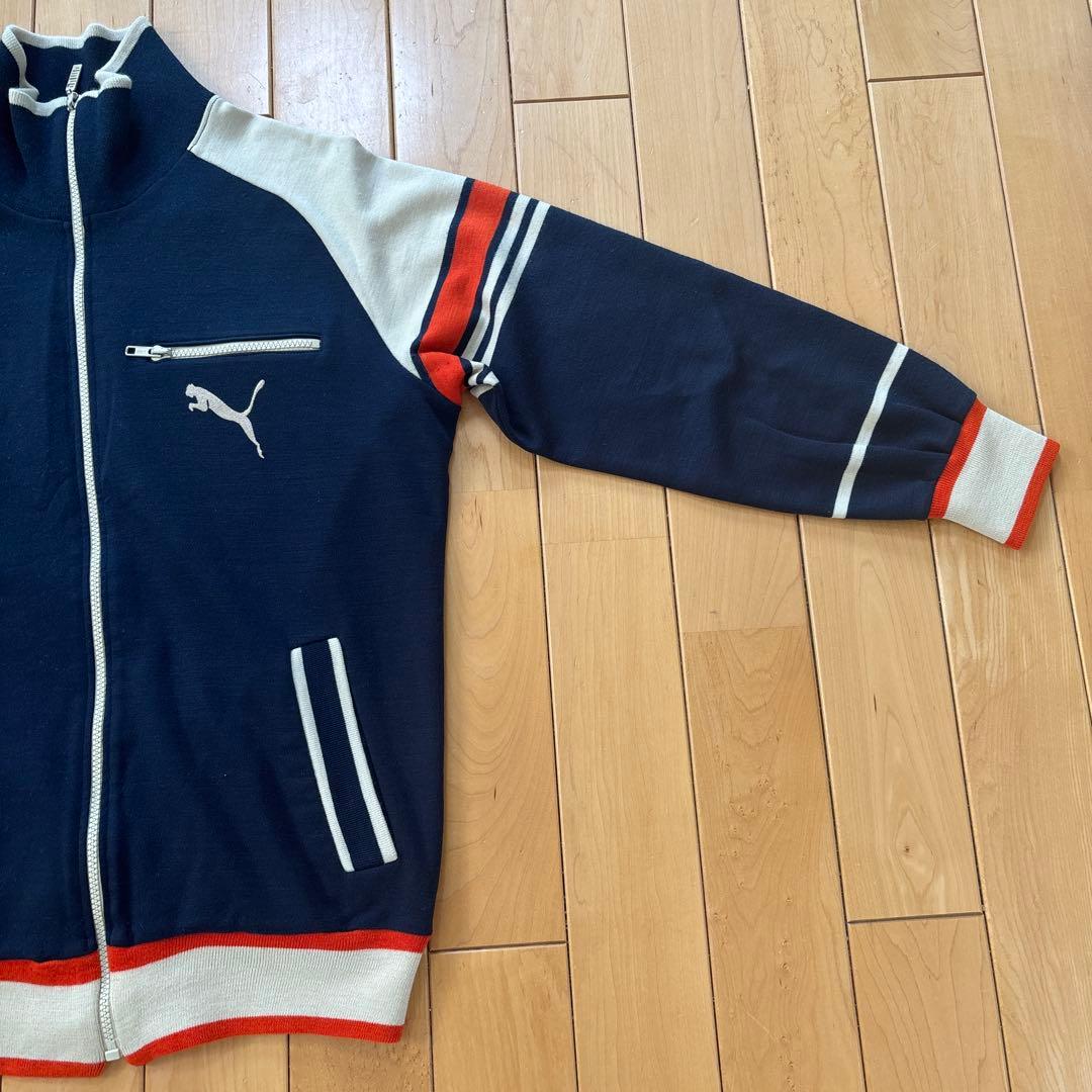 野*肩様 新春値下げ PUMA プーマ ジップアップジャケット 紺/クリーム/橙