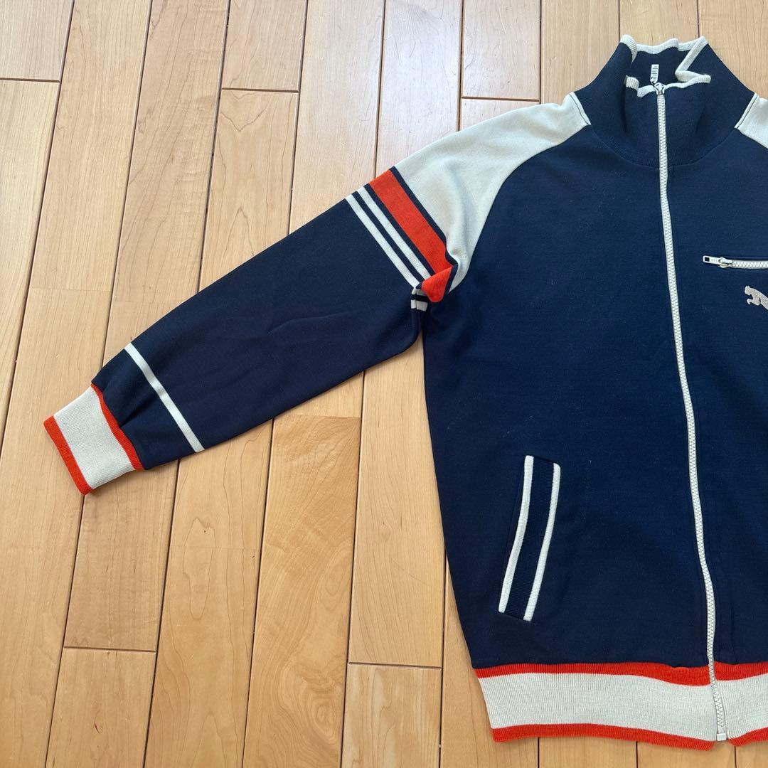 野*肩様 新春値下げ PUMA プーマ ジップアップジャケット 紺/クリーム/橙
