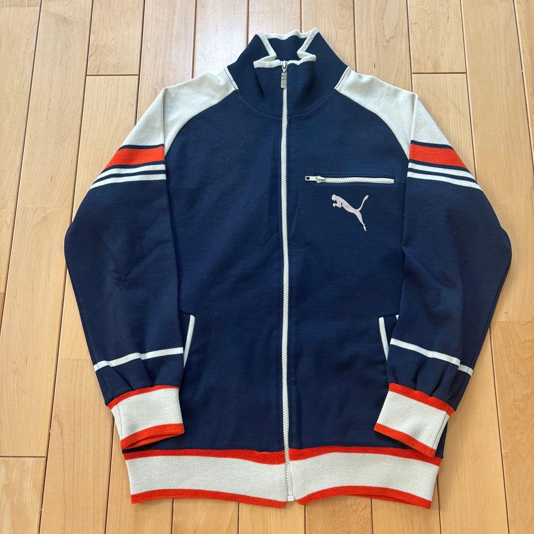 野*肩様 新春値下げ PUMA プーマ ジップアップジャケット 紺/クリーム/橙