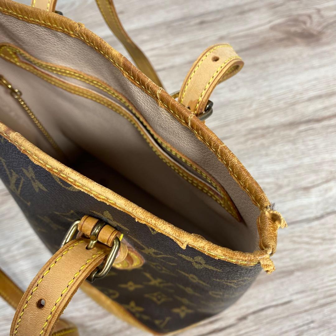 ルイヴィトン モノグラム バケット PM バケツ トートバッグ E16