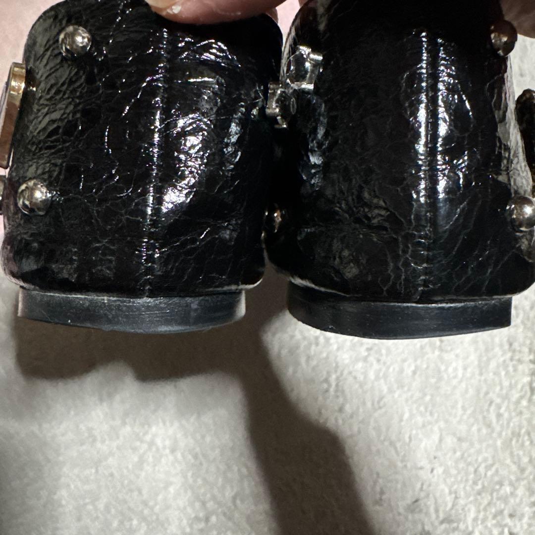 LE TALON GRISE レザーSURREALモチーフフラット