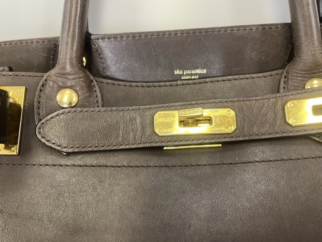 シータパランティカ　ブラウン　トートバッグ