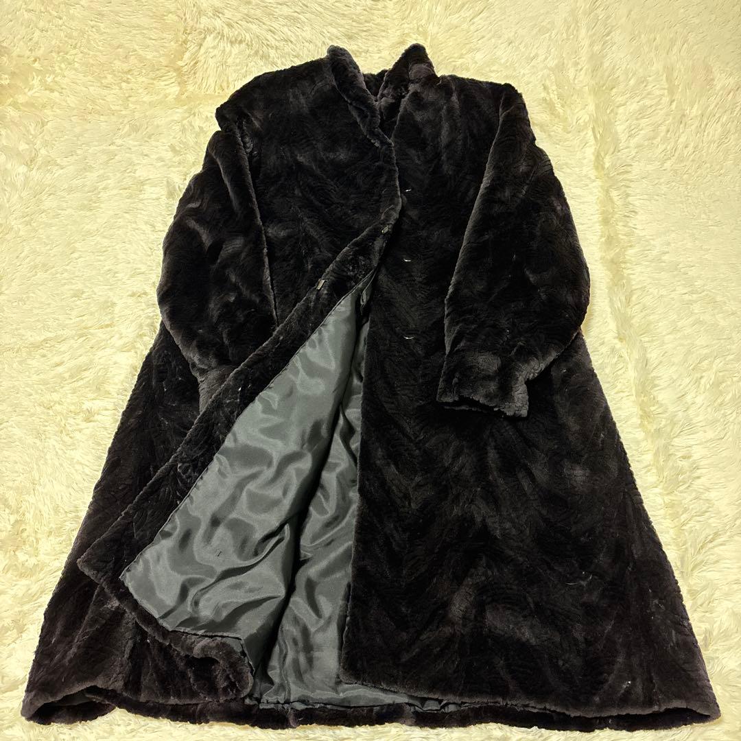 SAGA MINK 毛皮　美品　ブラック　ロングコート