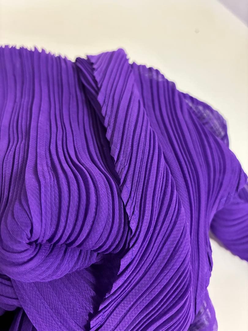 Issey Miyake PLEATS PLEASE 紫色 プリーツ ストール