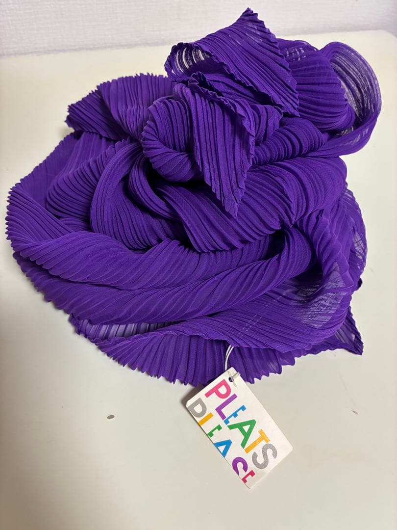 Issey Miyake PLEATS PLEASE 紫色 プリーツ ストール