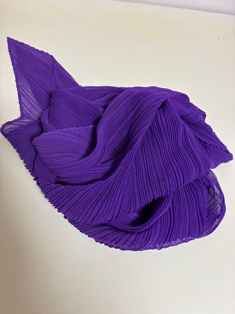 Issey Miyake PLEATS PLEASE 紫色 プリーツ ストール