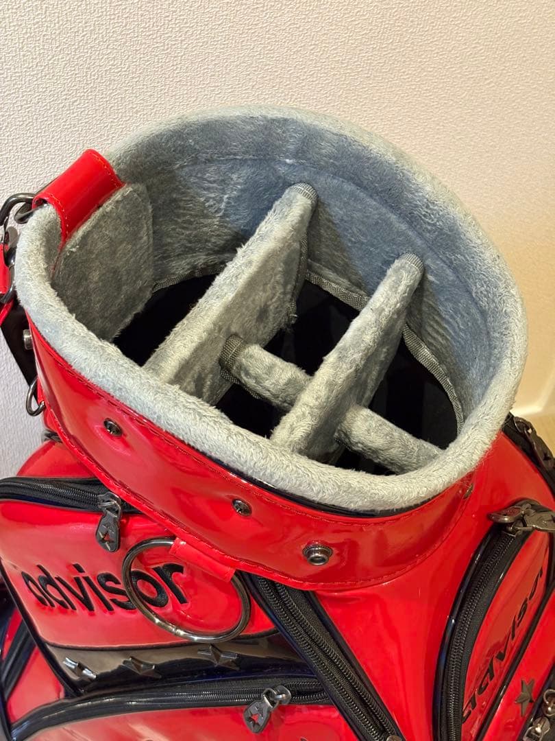 advisor ゴルフバック　キャディバック　赤