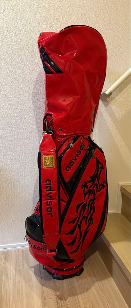 advisor ゴルフバック　キャディバック　赤