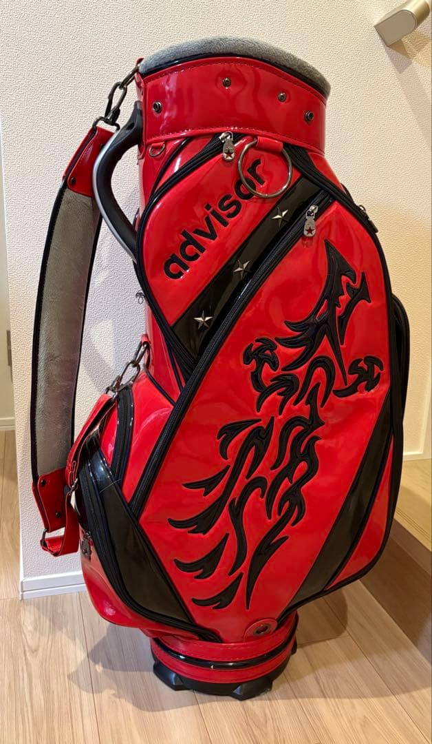 advisor ゴルフバック　キャディバック　赤