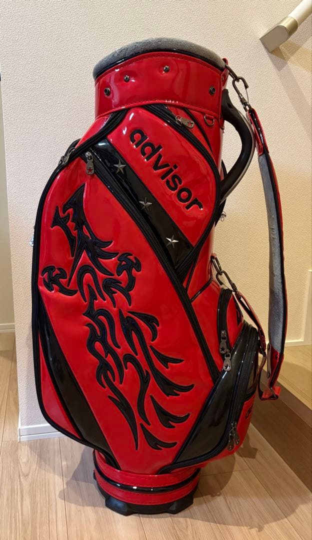 advisor ゴルフバック　キャディバック　赤