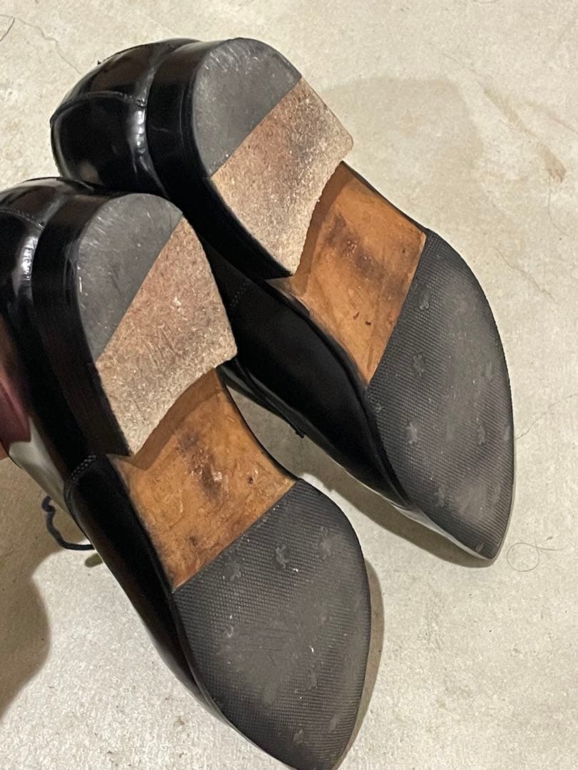 Gackt様専ブラックレザードレスシューズ ポインテッドトゥ