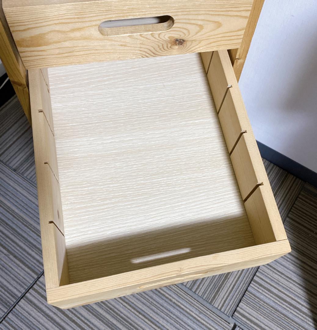 YAMAZEÑ バタフライキッチンストッカー キャスター付き ナチュラル