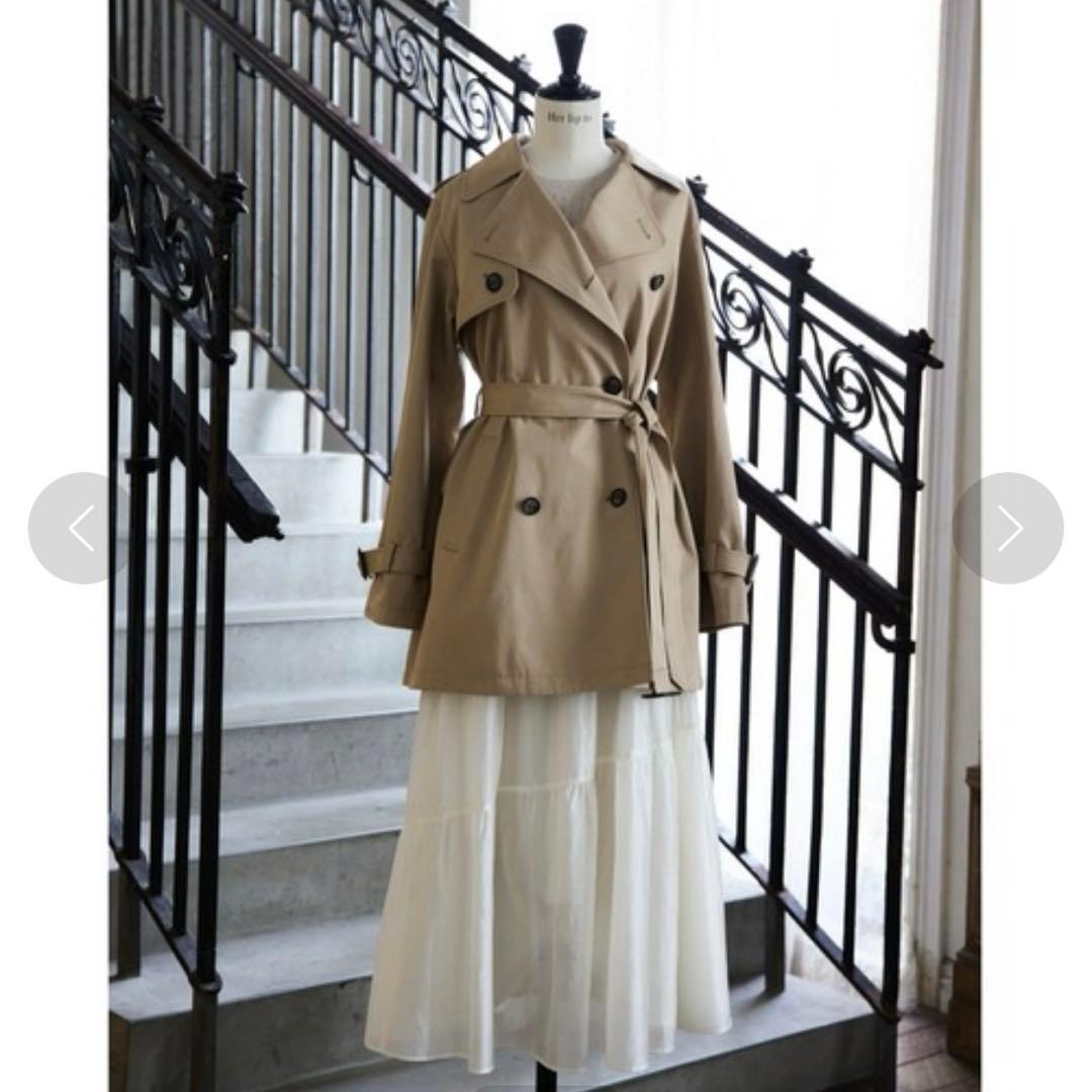 ハーリップトゥ　トレンチコート　oble Short Trench Coat