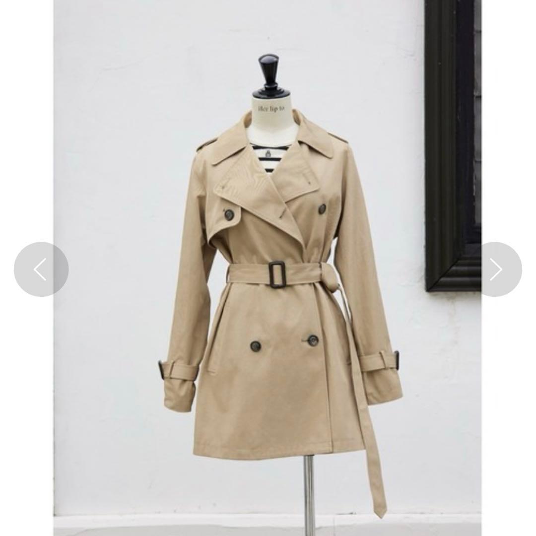ハーリップトゥ　トレンチコート　oble Short Trench Coat