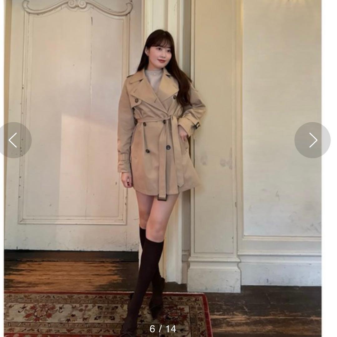 ハーリップトゥ　トレンチコート　oble Short Trench Coat