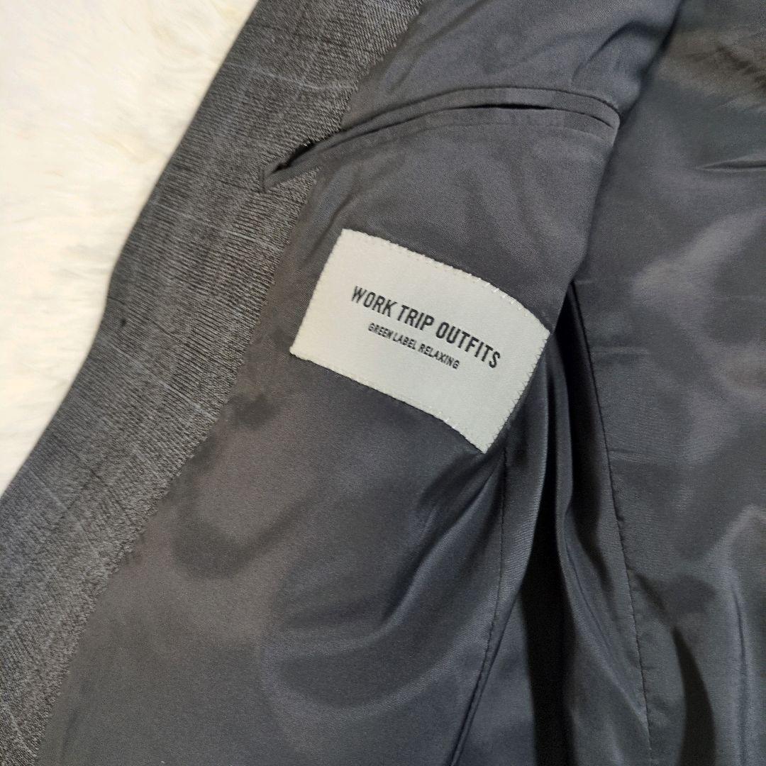 ユナイテッドアローズ　セットアップ　ゴム　ストレッチ　ウォッシュブル　チェック