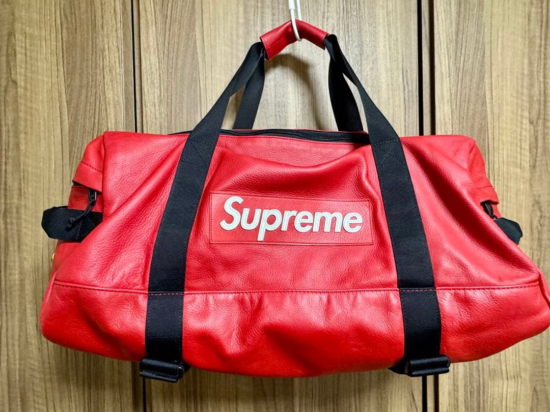 Supreme NIKE シュプリーム ナイキ ボストンバッグ レザー 赤
