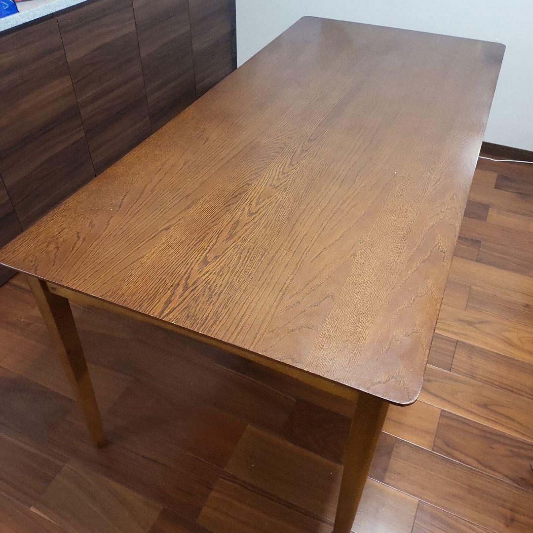 千葉県 ダイニングテーブル ニトリ 木製ブラウン長方形テーブル 170*80